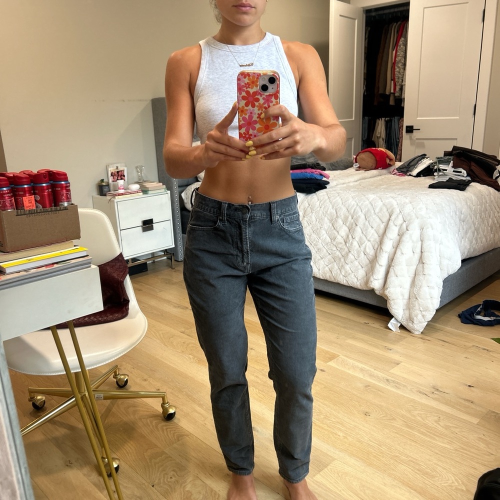 Women's Gray Corduroy Pants